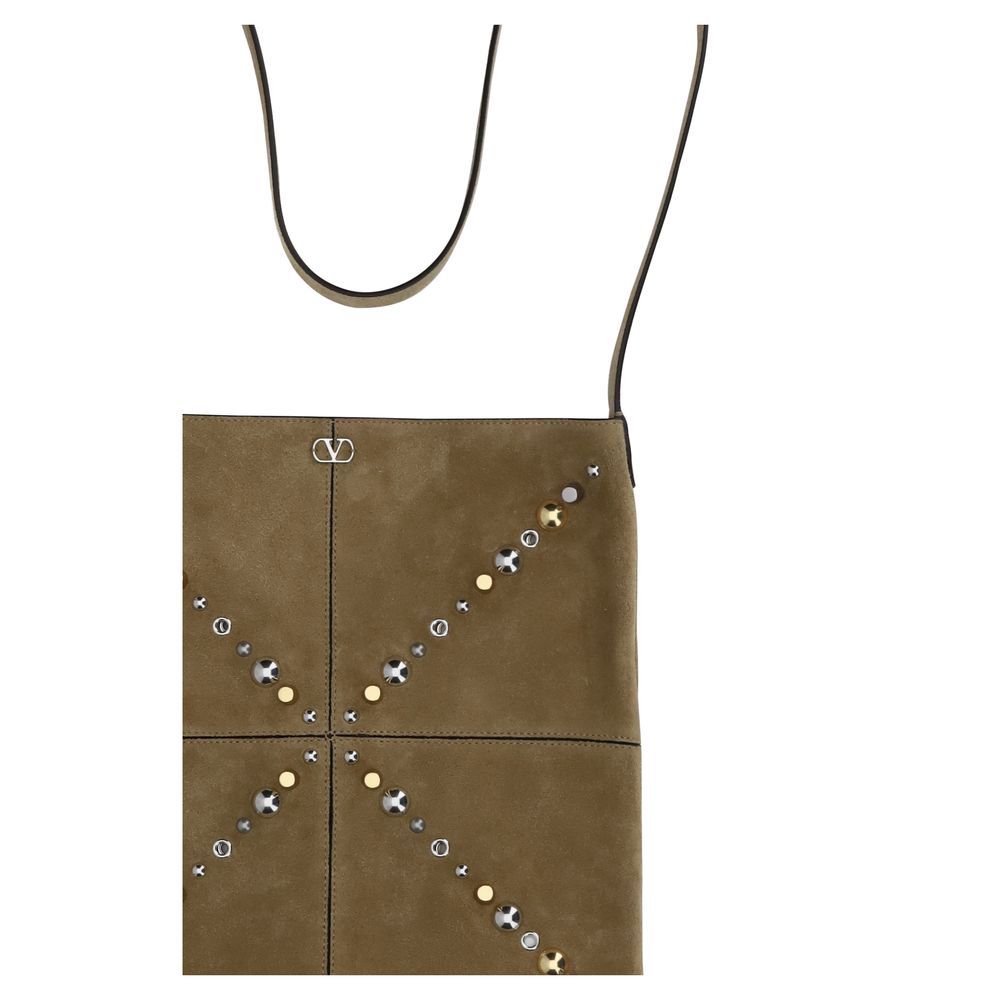 Valentino Garavani Beige Kalvläder Bos Taurus Axelremsväska