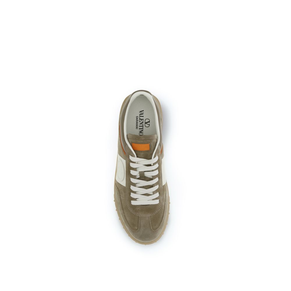 Valentino Garavani Beige Kalvskinn Bos Taurus Låga Sneakers
