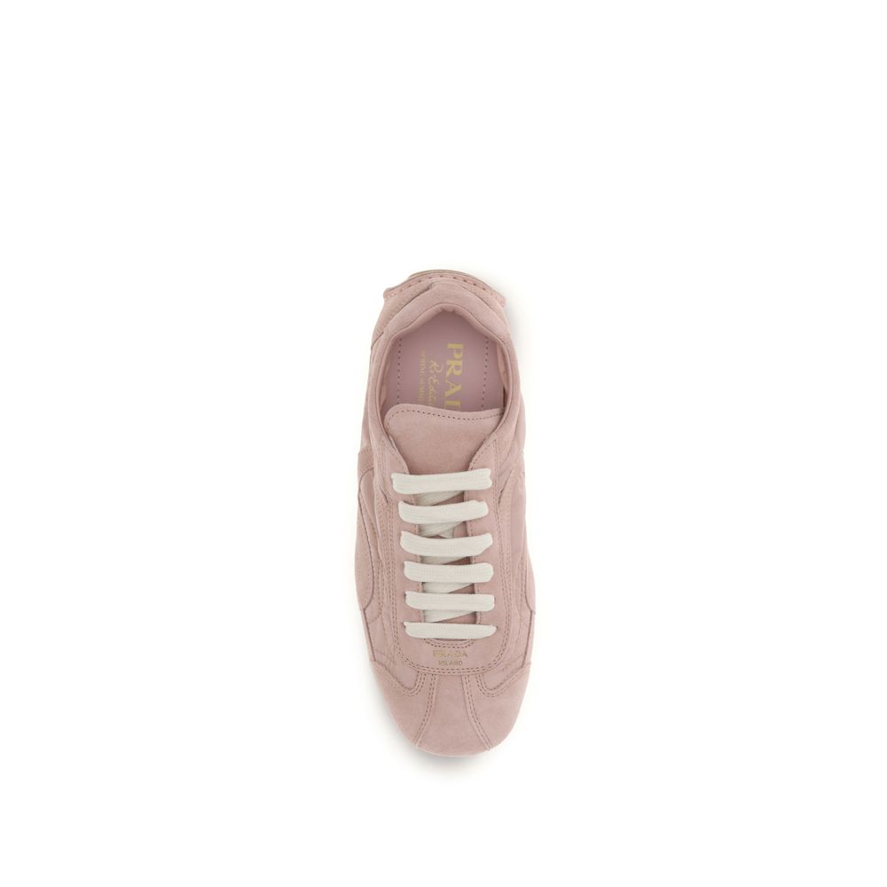 Prada flerfärgade sneakers i lammskinn