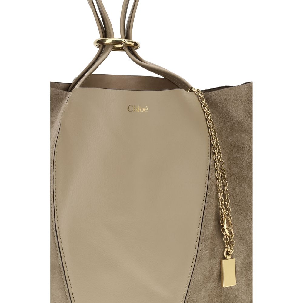 Chloé axelväska i beige kalvskinn Bos Taurus