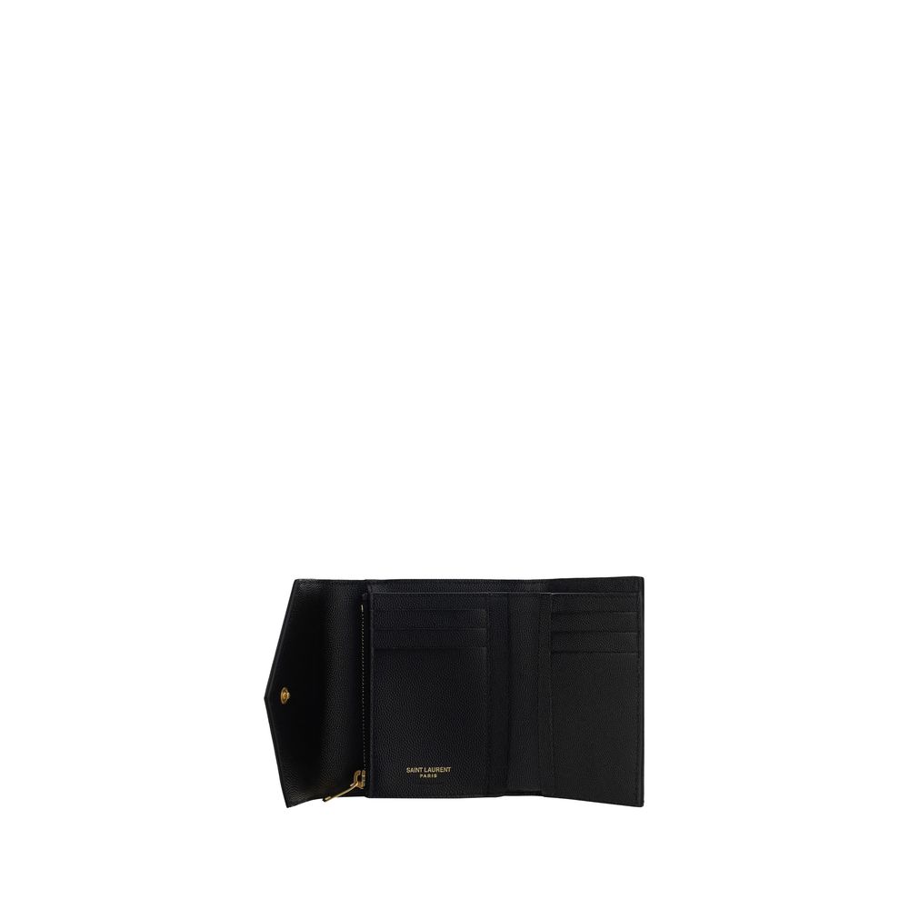 Saint Laurent Plånbok i svart kalvläder Bos Taurus