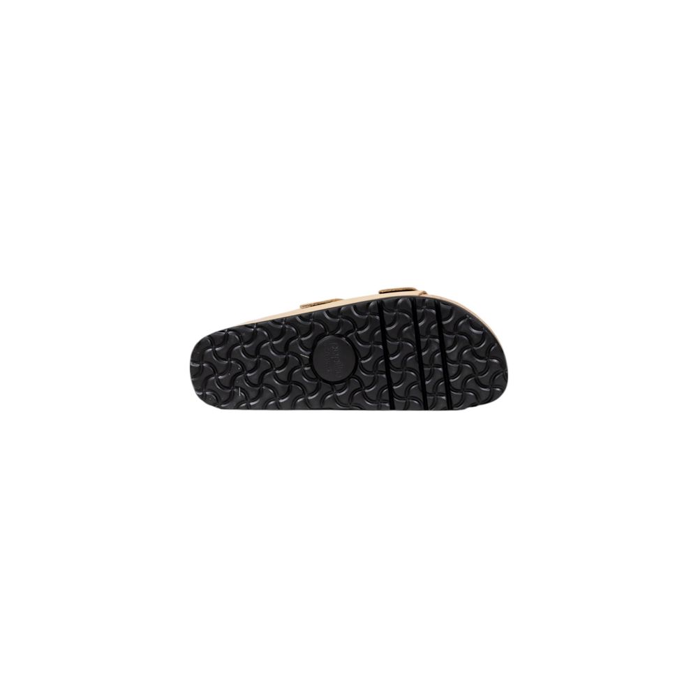 Birkenstock beiga platåsandaler i syntetmaterial