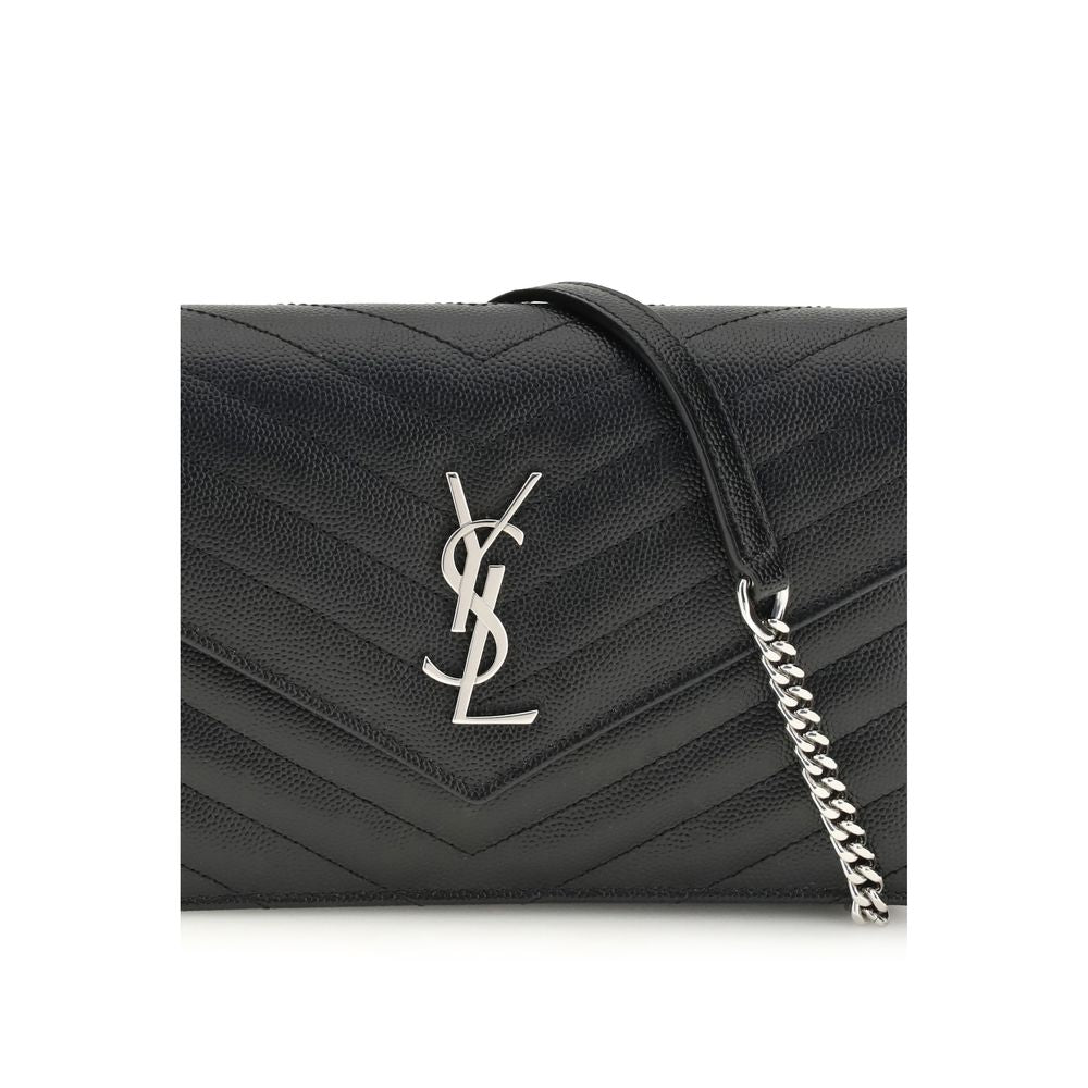 Saint Laurent Plånbok i svart kalvläder av nötkreatur