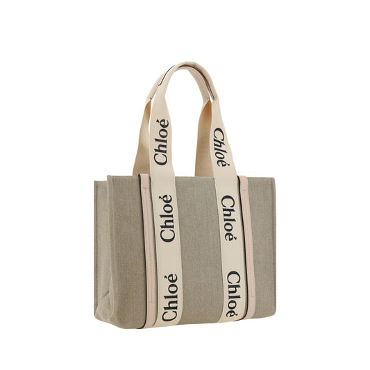 Chloé Beige Handväska i Linne