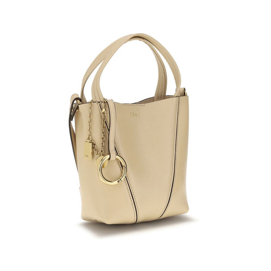 Chloé axelväska i beige kalvskinn Bos Taurus