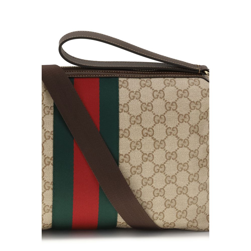 Gucci beige axelväska i bomull