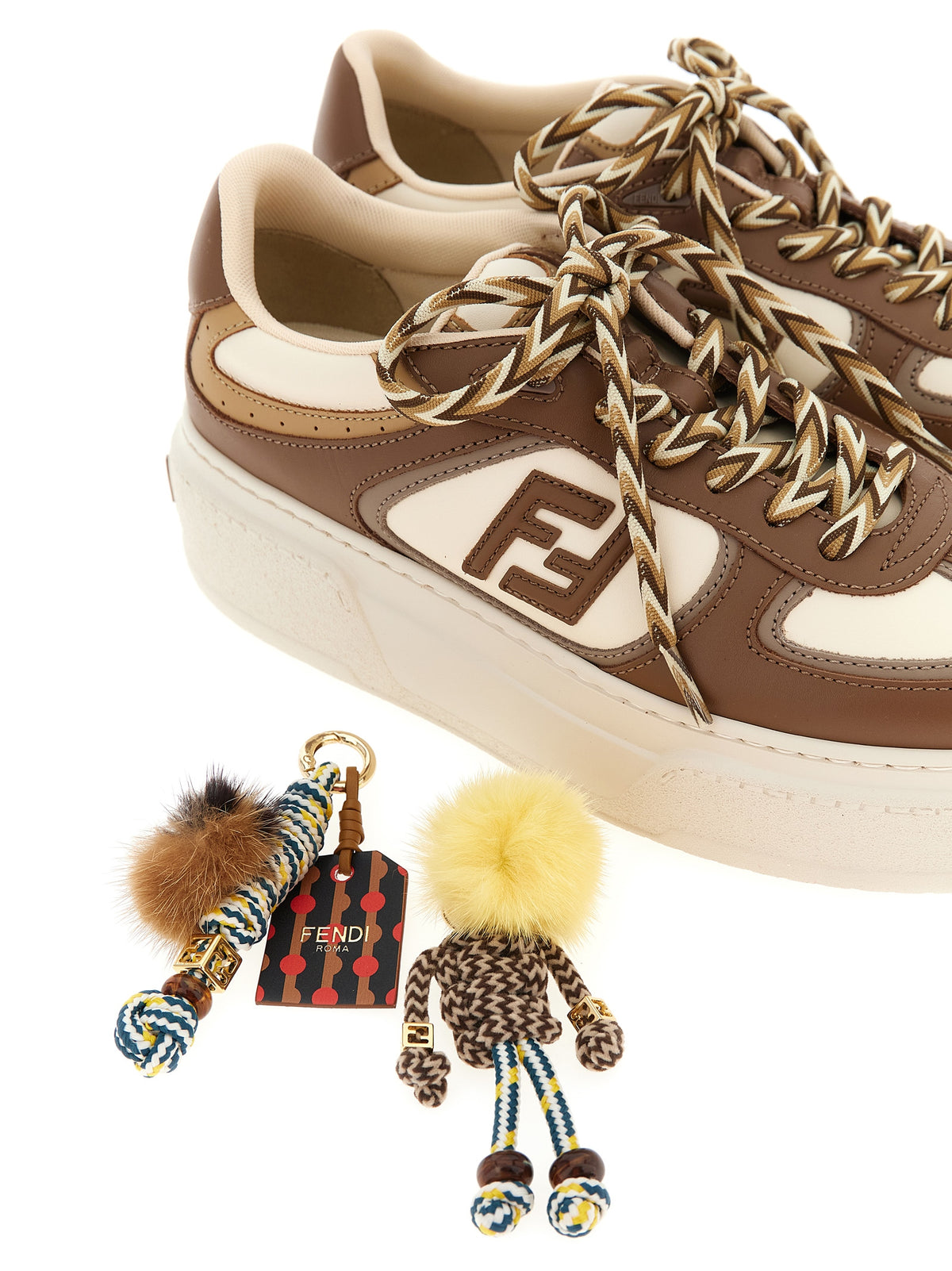 Fendi platåsneakers i kalvskinn i flera färger