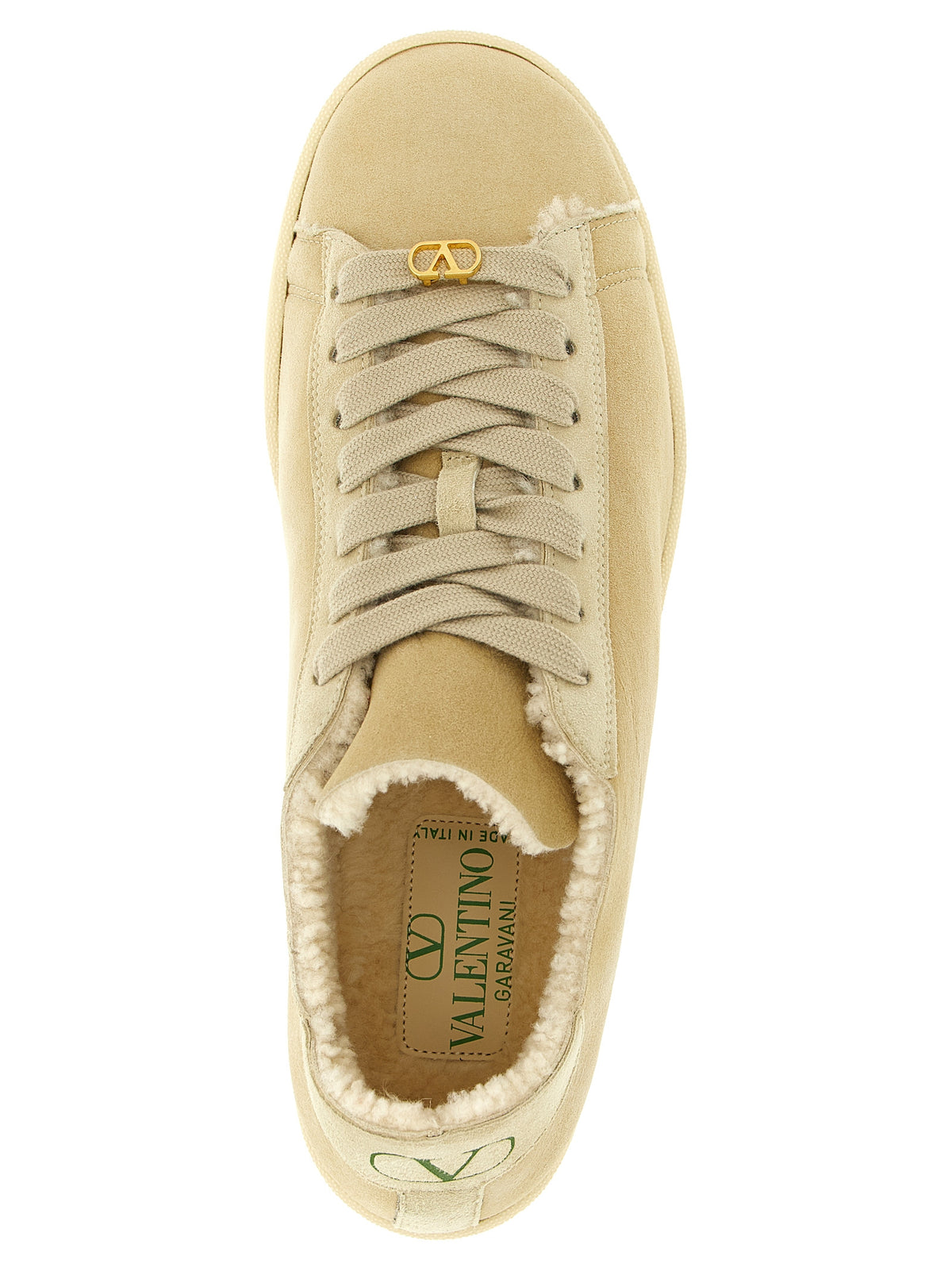 Valentino Garavani låga sneakers i beige getskinn