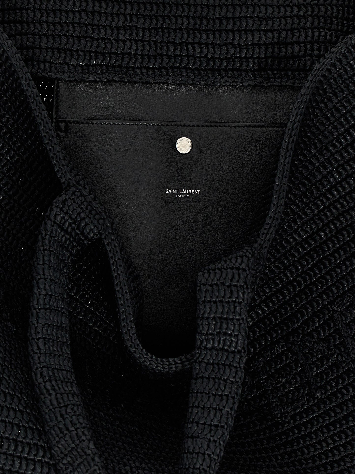 Saint Laurent Svart Viscose Tote Bag