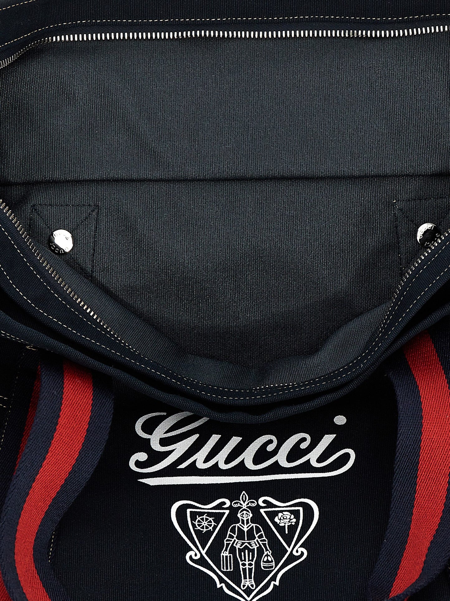 Gucci blå tygväska i bomull