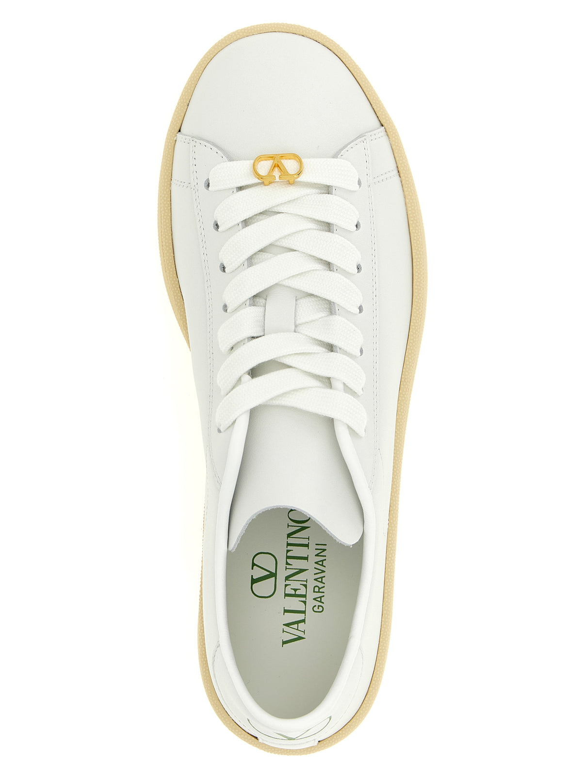 Valentino Garavani vita sneakers i kalvskinn