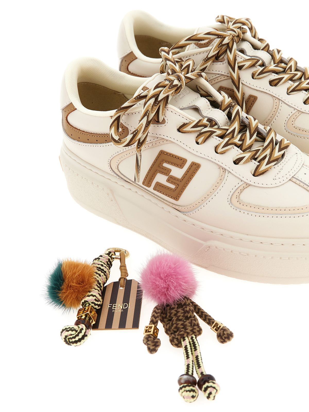 Fendi platåsneakers i kalvskinn i flera färger