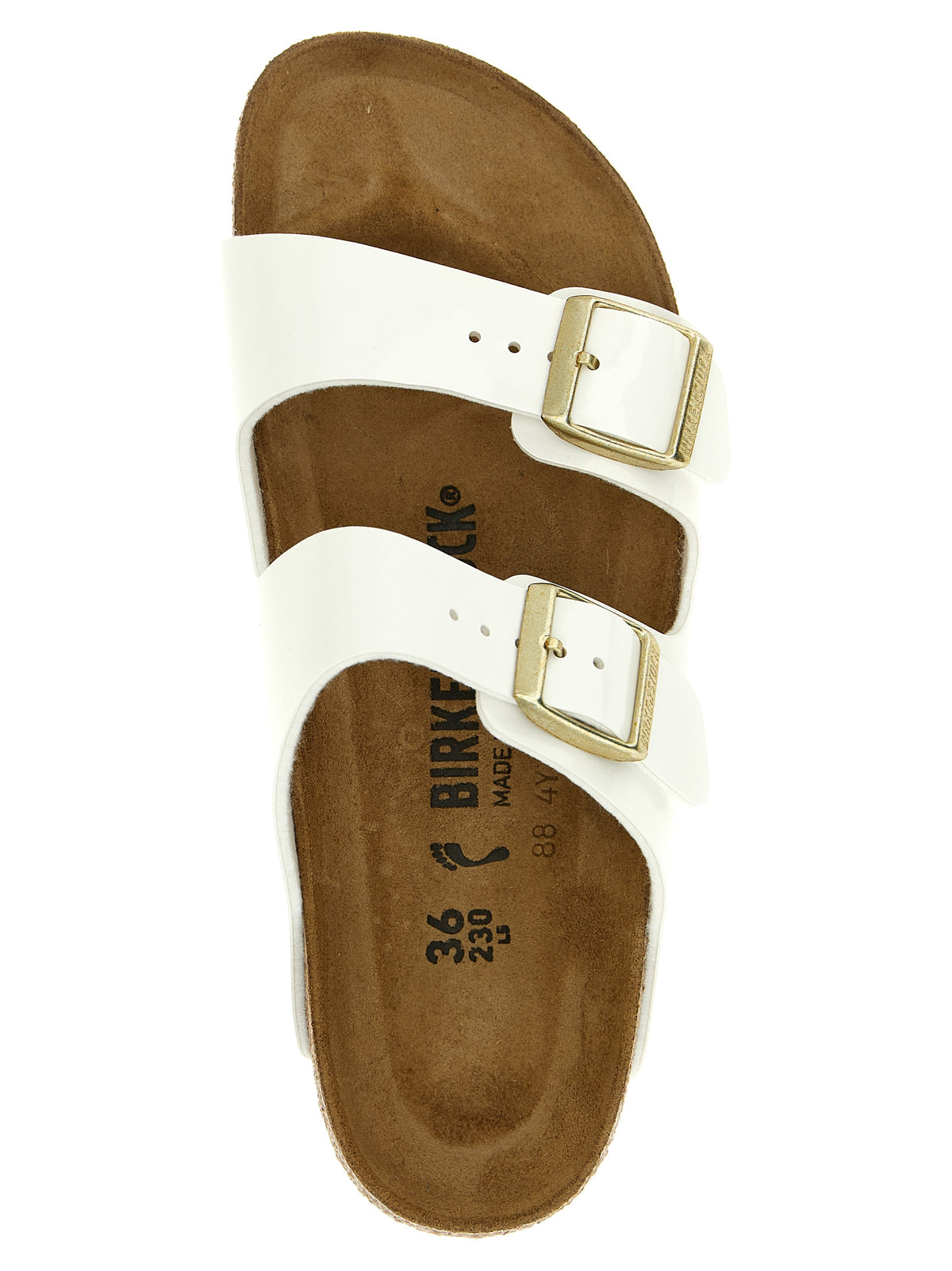 Birkenstock vita sandaler i konstläder