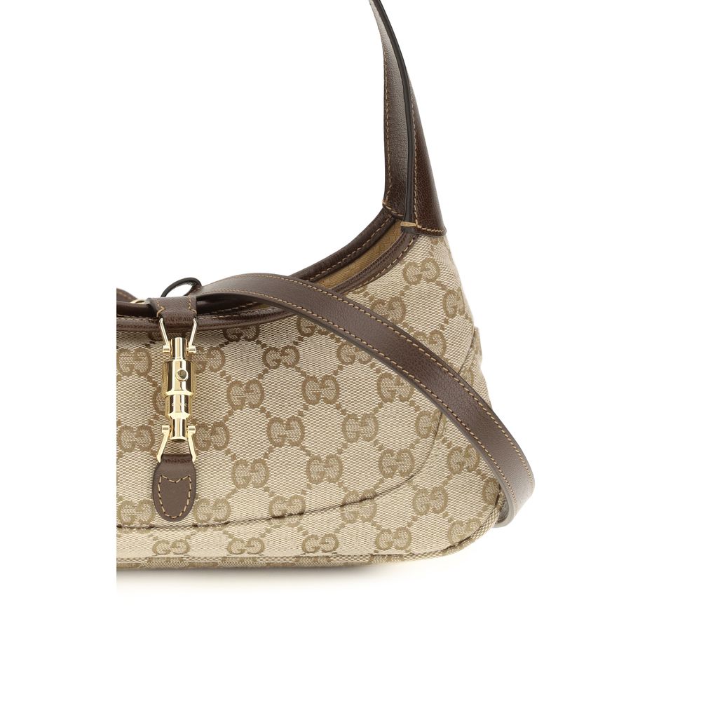 Gucci handväska i beigt tyg