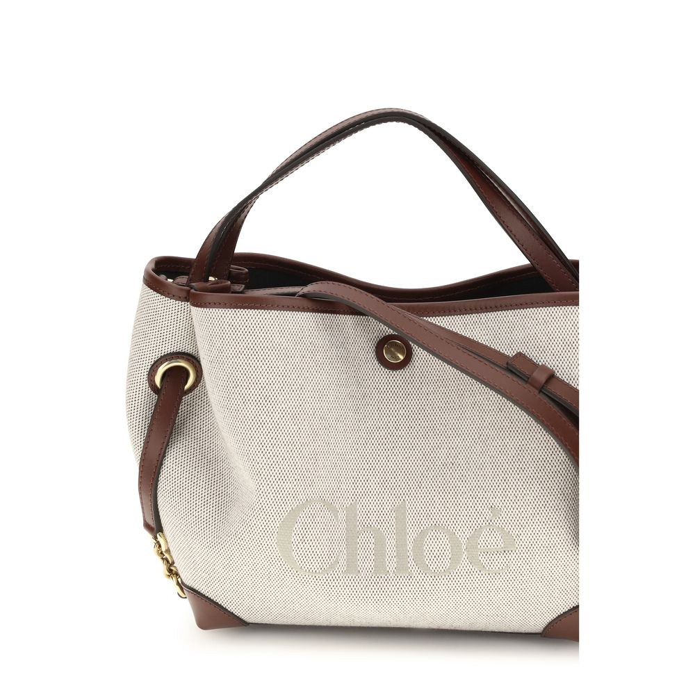 Chloé axelväska i beige tyg