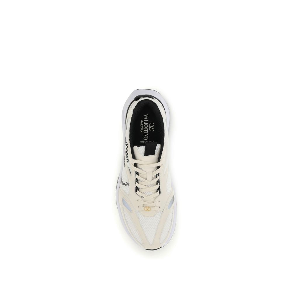 Valentino Garavani vita låga sneakers i tyg