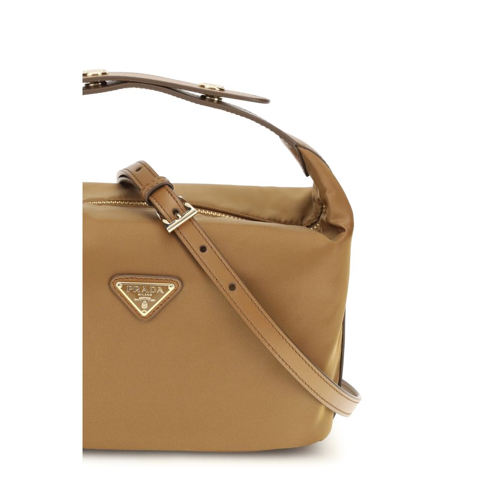 Prada Beige Handväska i Återvunnen Polyamid