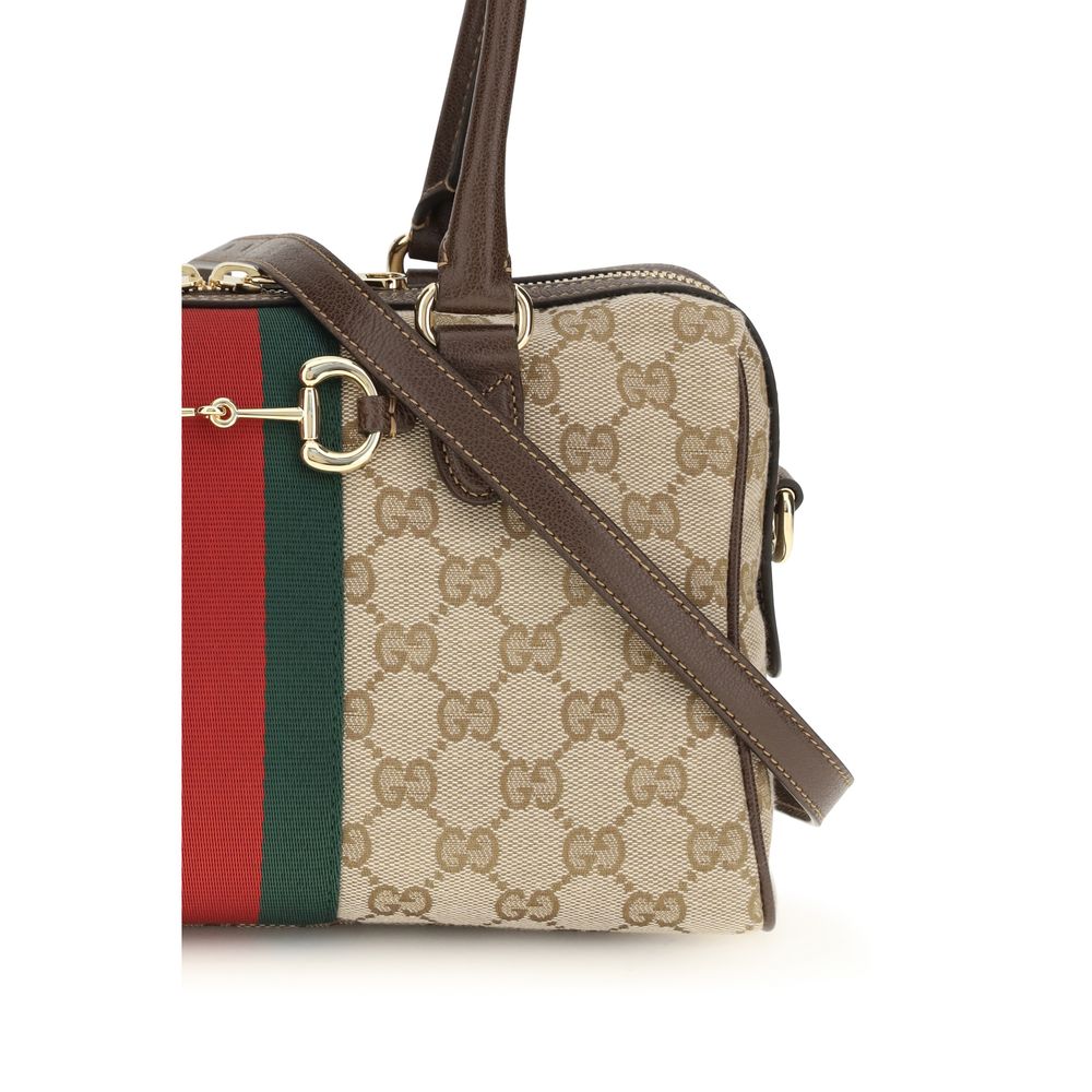 Gucci handväska i beigt tyg