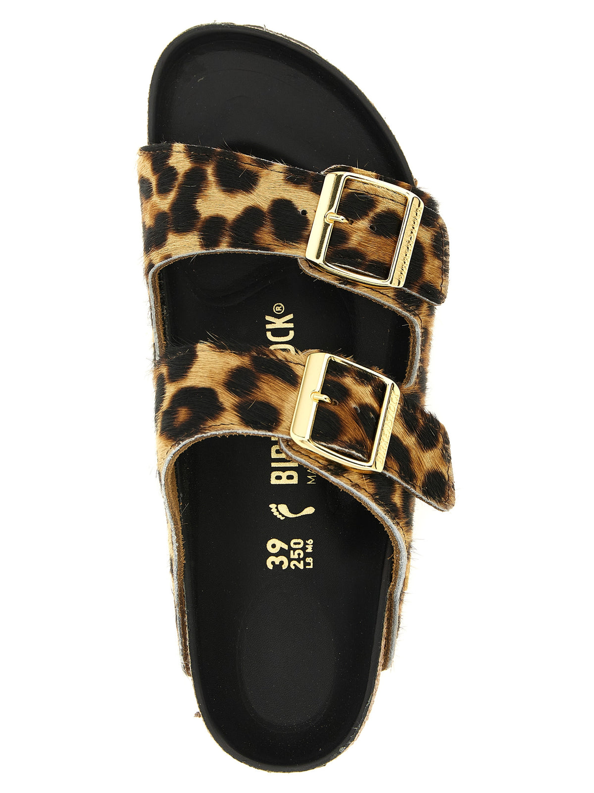 Birkenstock sandaler i brunt kalvskinn