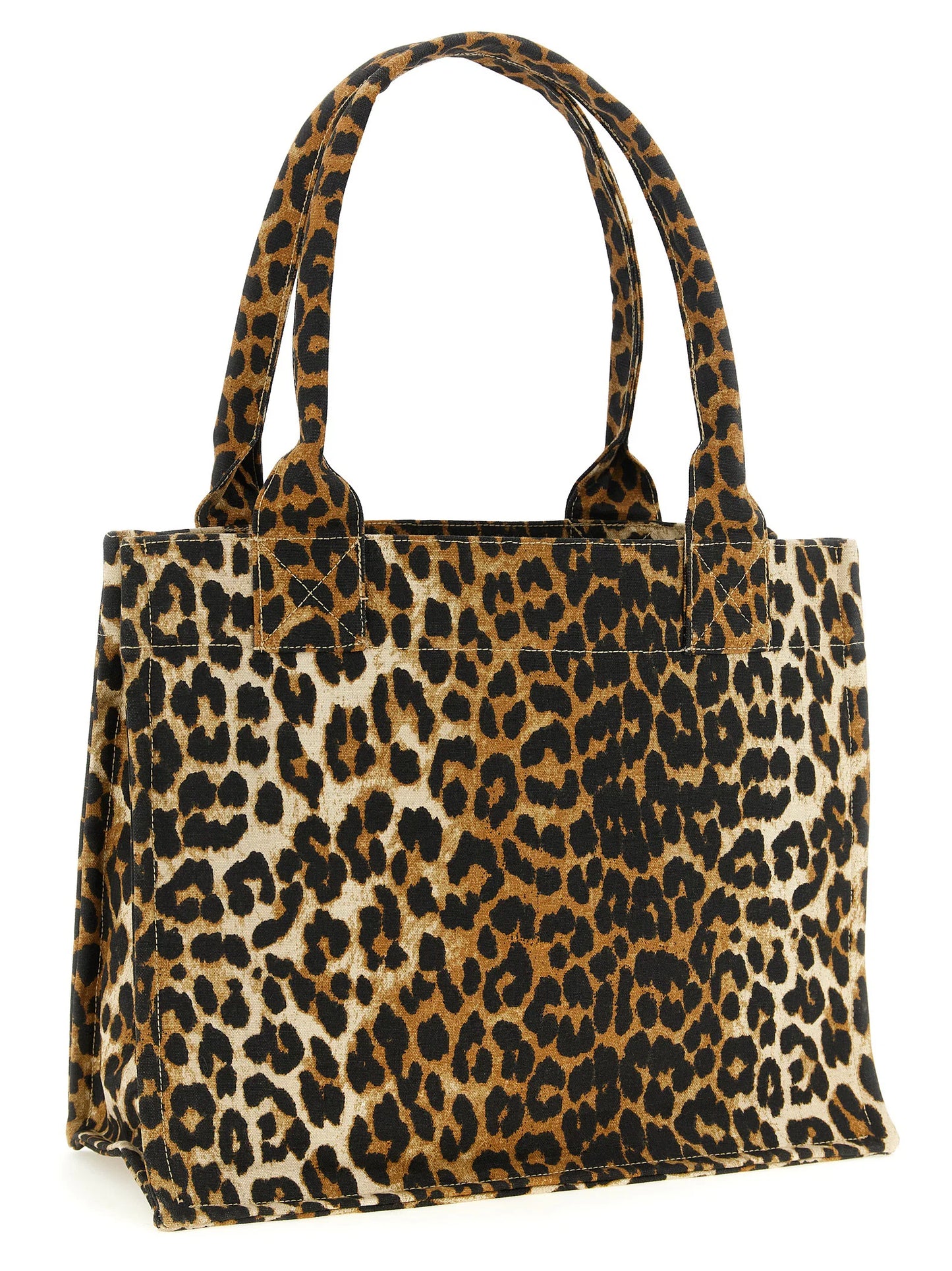 Ganni Leopard tote bag
