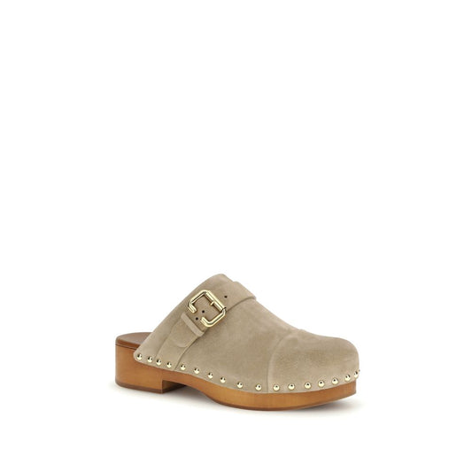 Chloé Klackskor i Beige Kalvskinn