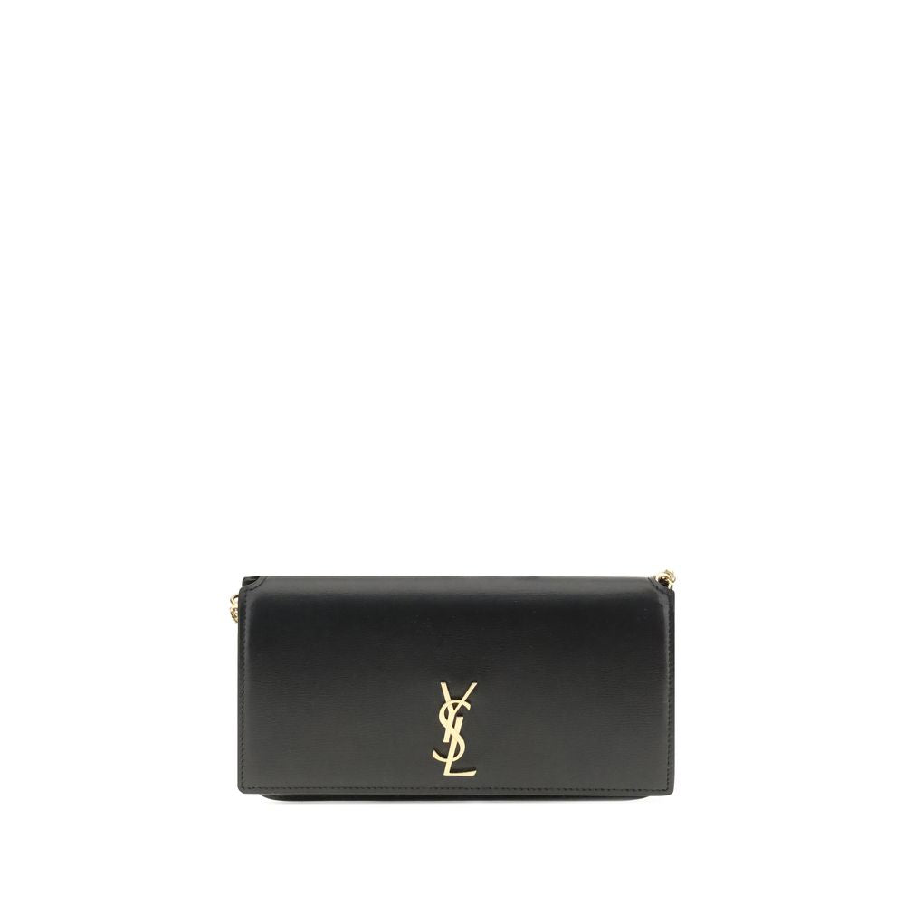 Saint Laurent Svart Kalvläder Bos Taurus Axelväska