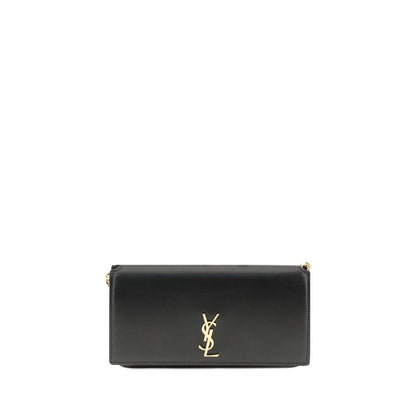Saint Laurent Svart Kalvläder Bos Taurus Axelväska