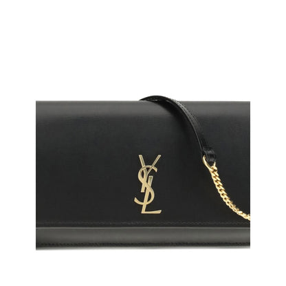 Saint Laurent Svart Kalvläder Bos Taurus Axelväska