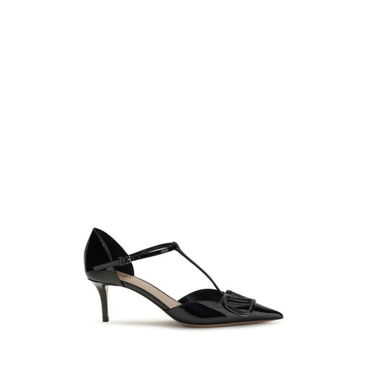 Valentino Garavani svarta pumps i kalvskinn med hög klack