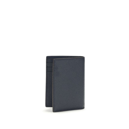 Valentino Garavani Blue Calf Leather Bos Taurus Wallet