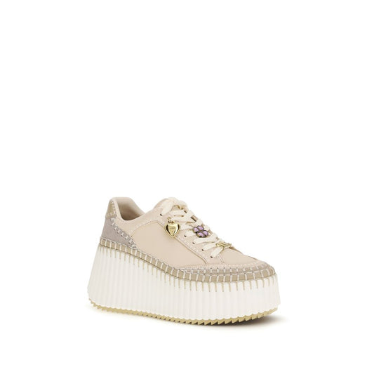 Chloé Platåsneakers i beige kalvskinn Bos Taurus