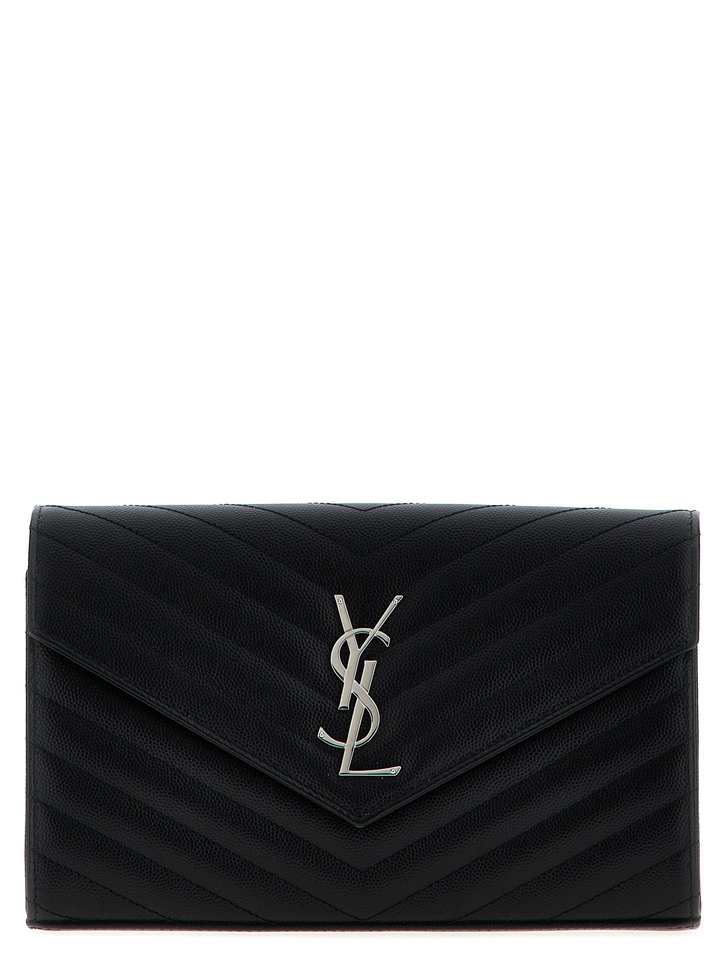Saint Laurent Black Calfskin Clutch Bag