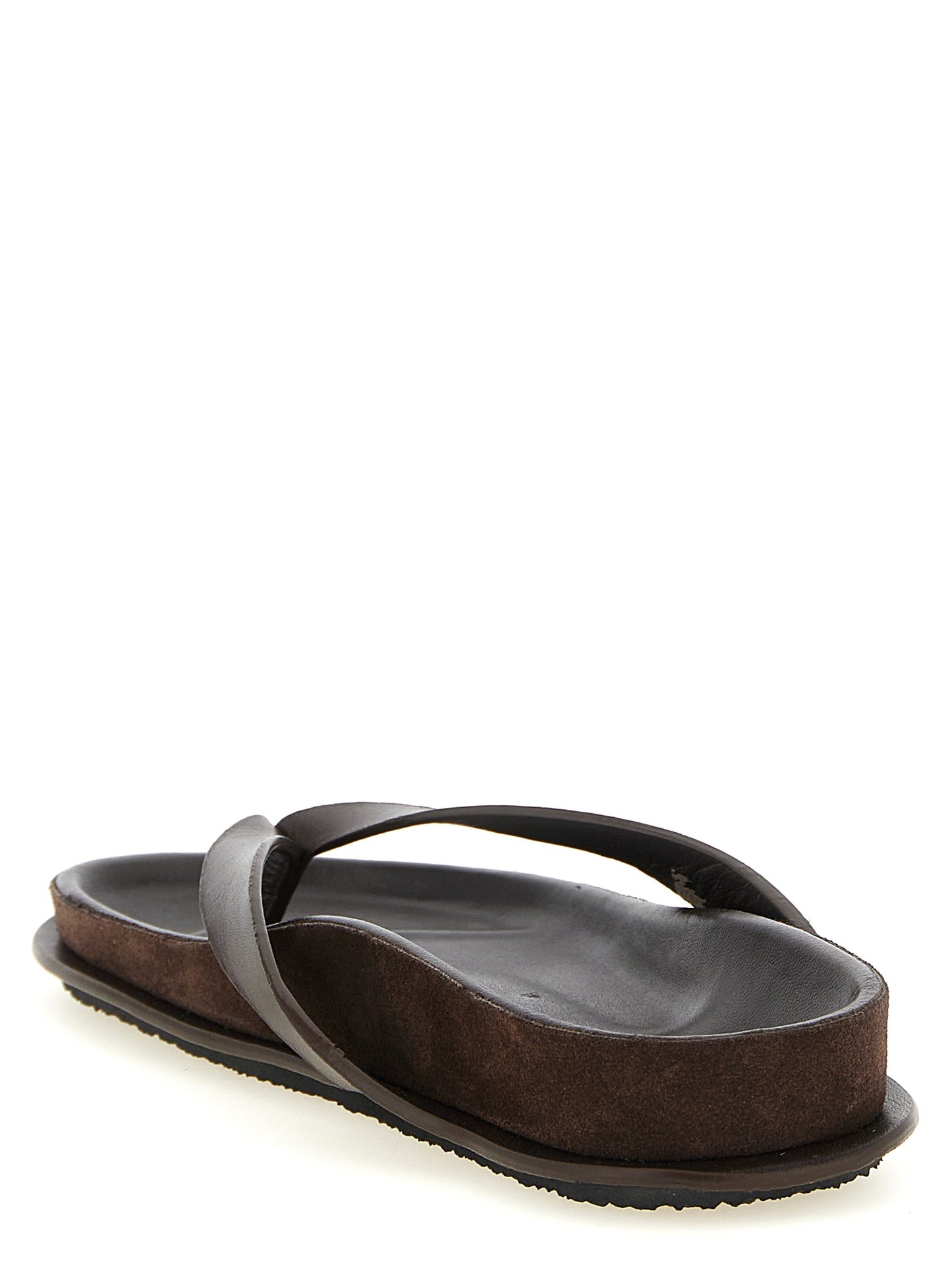 Jacquemus Brown Cowhide Slides