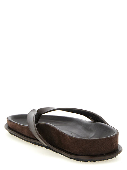 Jacquemus Brown Cowhide Slides