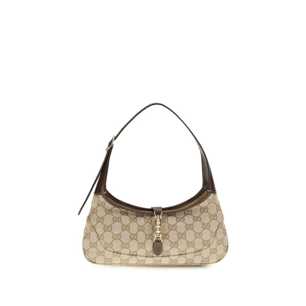 Gucci handväska i beigt tyg