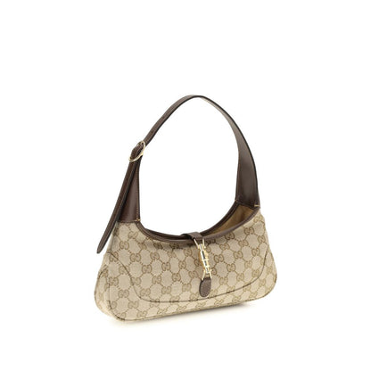 Gucci handväska i beigt tyg