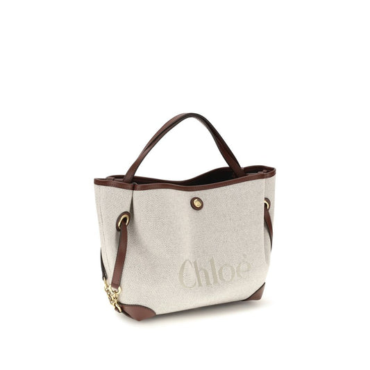 Chloé axelväska i beige tyg