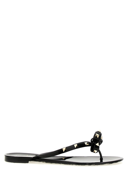 Valentino Garavani Black PVC Slides
