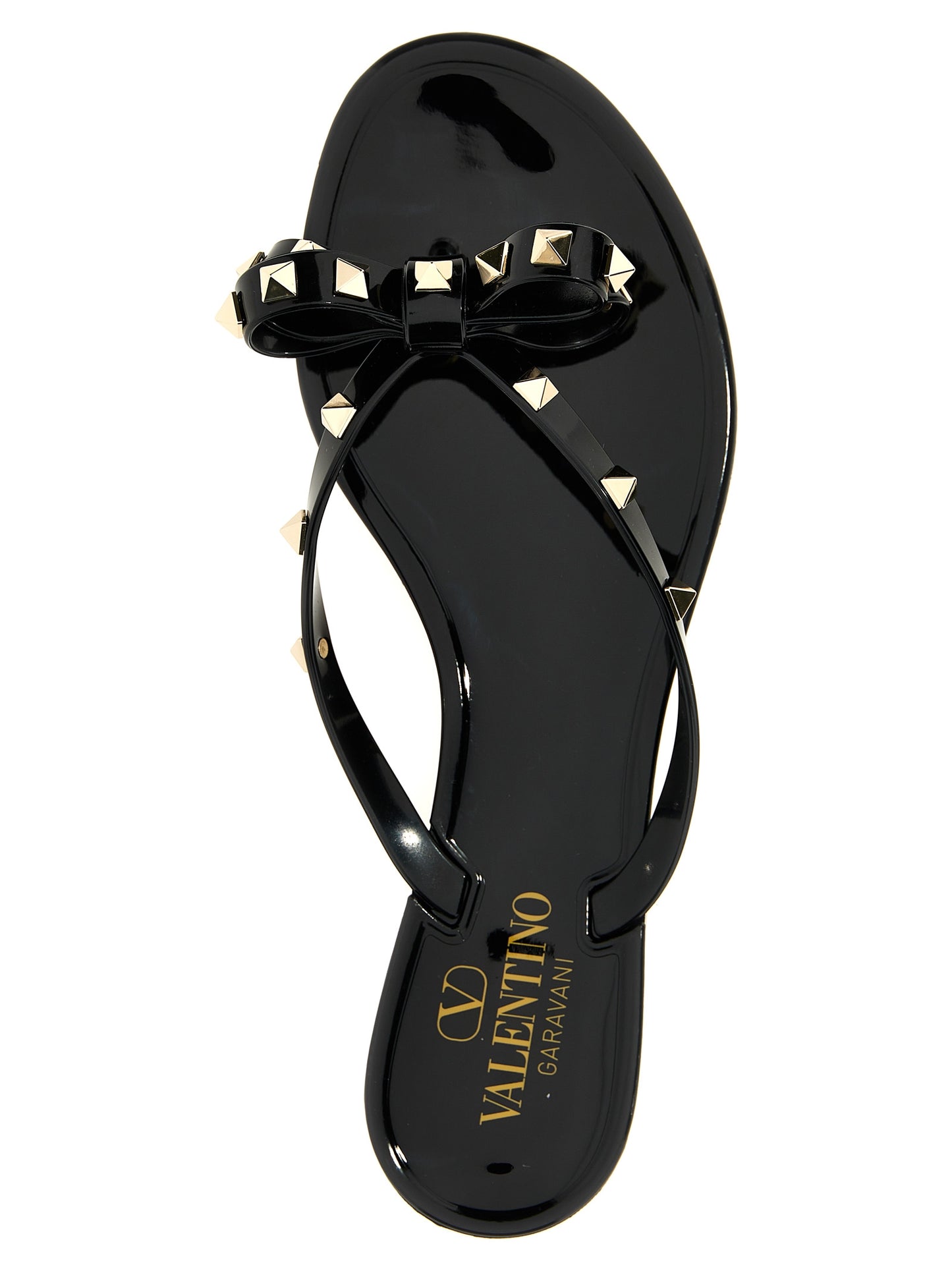 Valentino Garavani Black PVC Slides