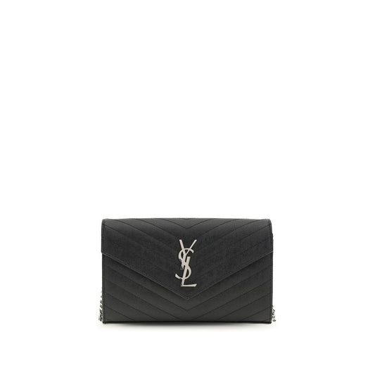 Saint Laurent Plånbok i svart kalvläder av nötkreatur