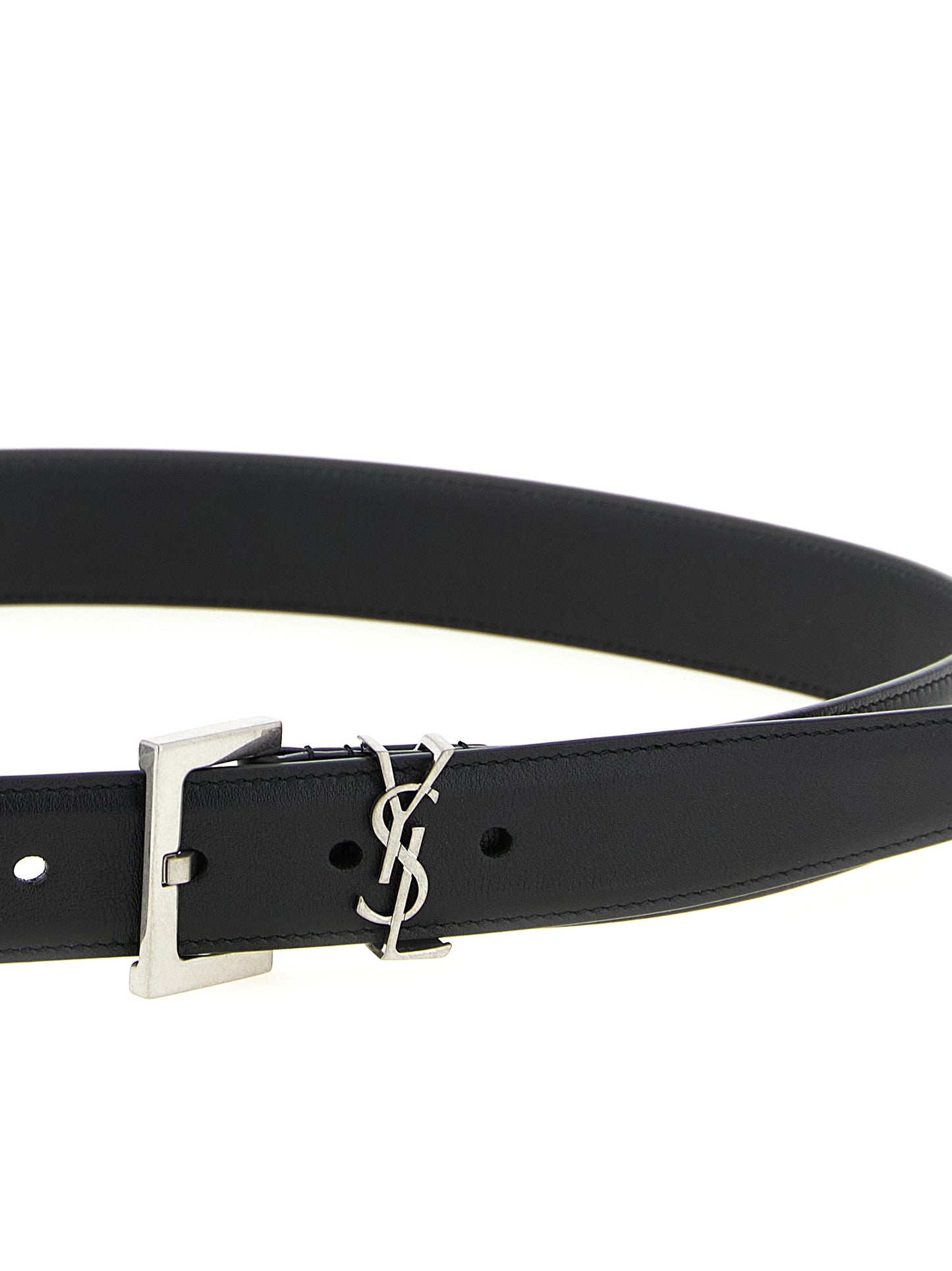 Saint Laurent Black Calfskin Regular Belt