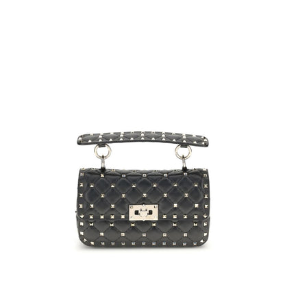 Valentino Garavani Black Calf Leather Bos Taurus Handbag