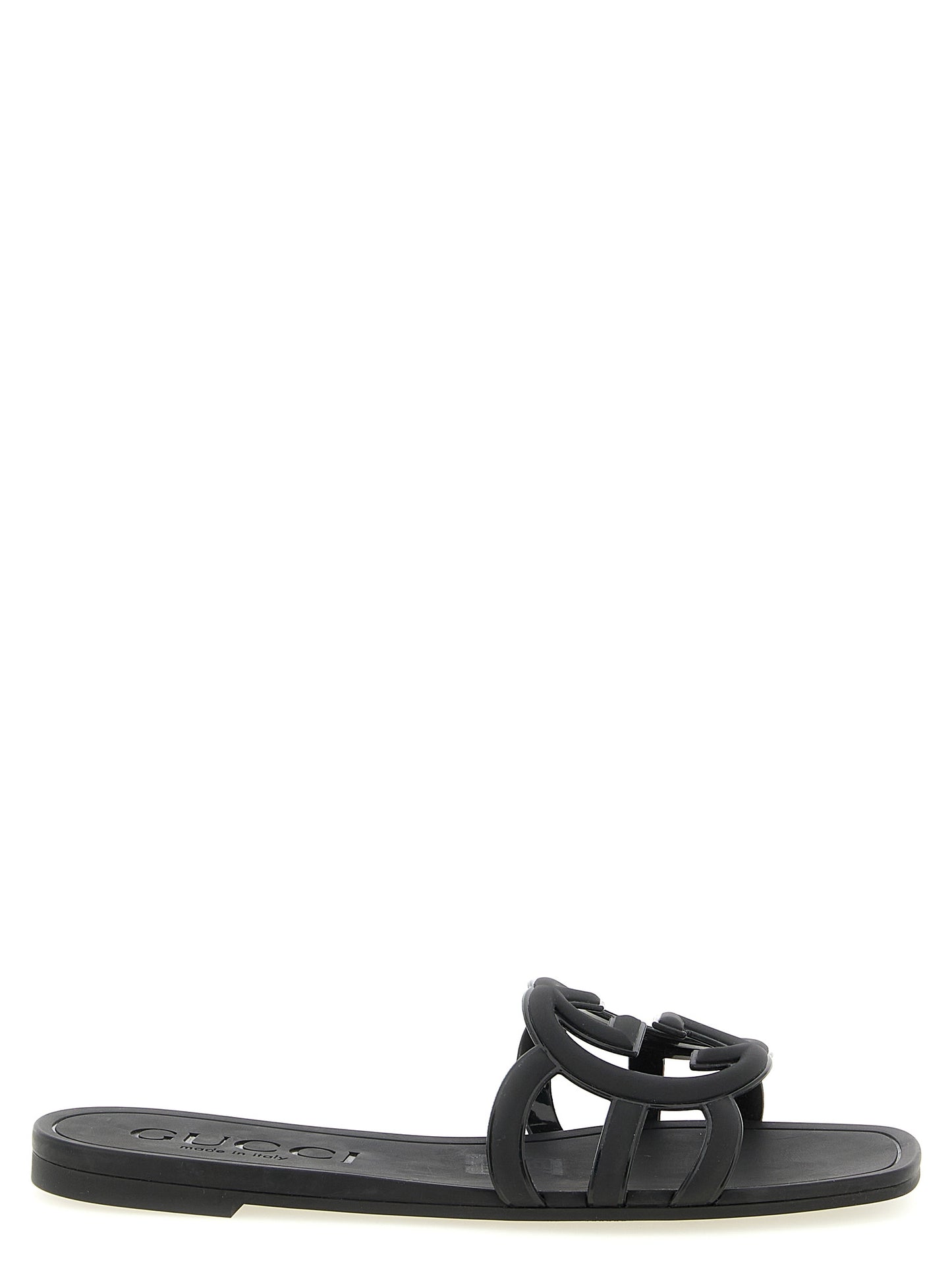 Gucci Black Rubber Slides