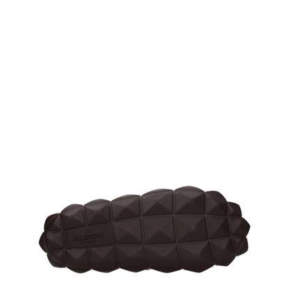Valentino Garavani Brown Cotton Slippers