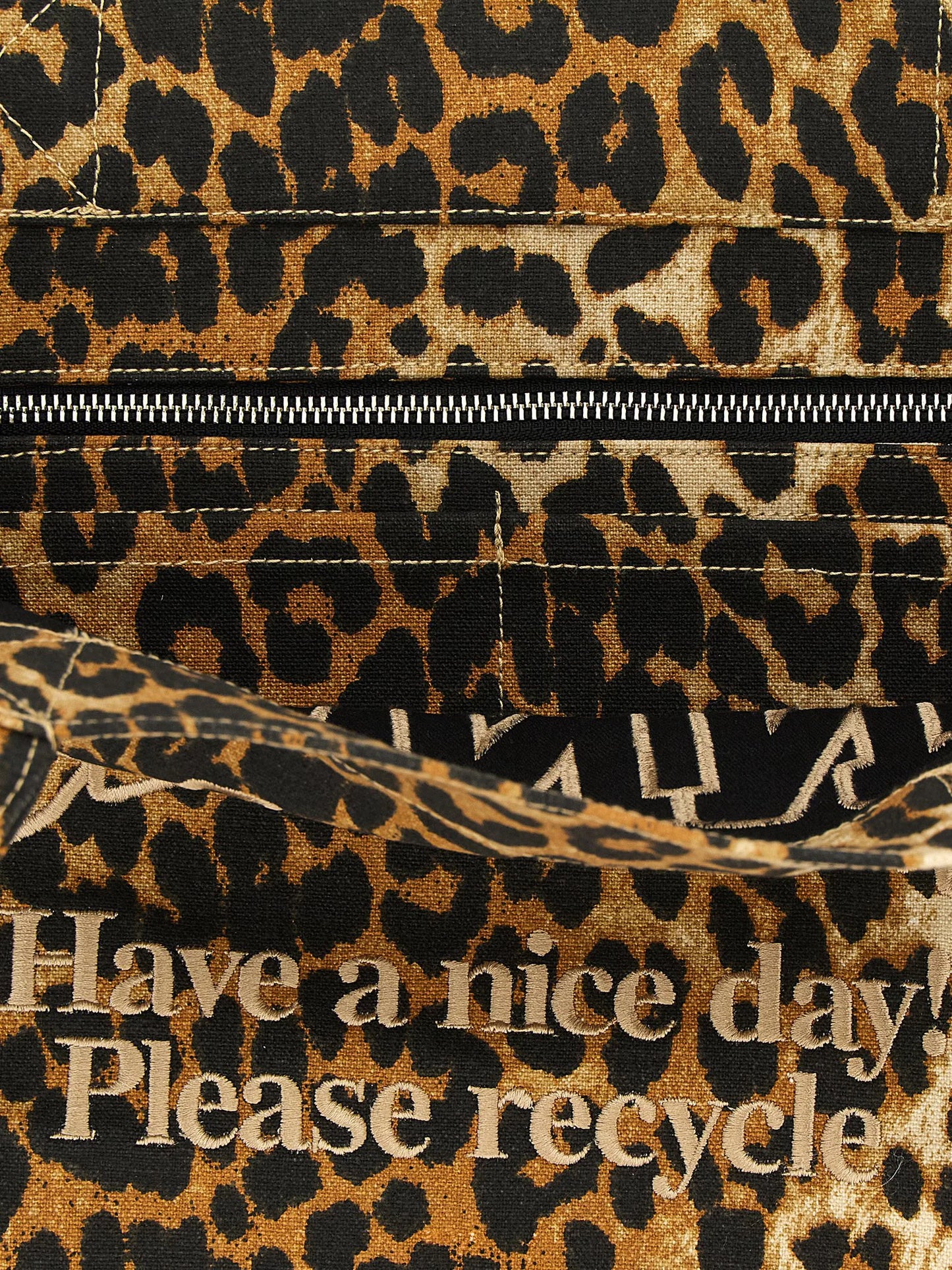 Ganni Leopard tote bag
