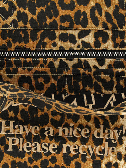 Ganni Leopard tote bag
