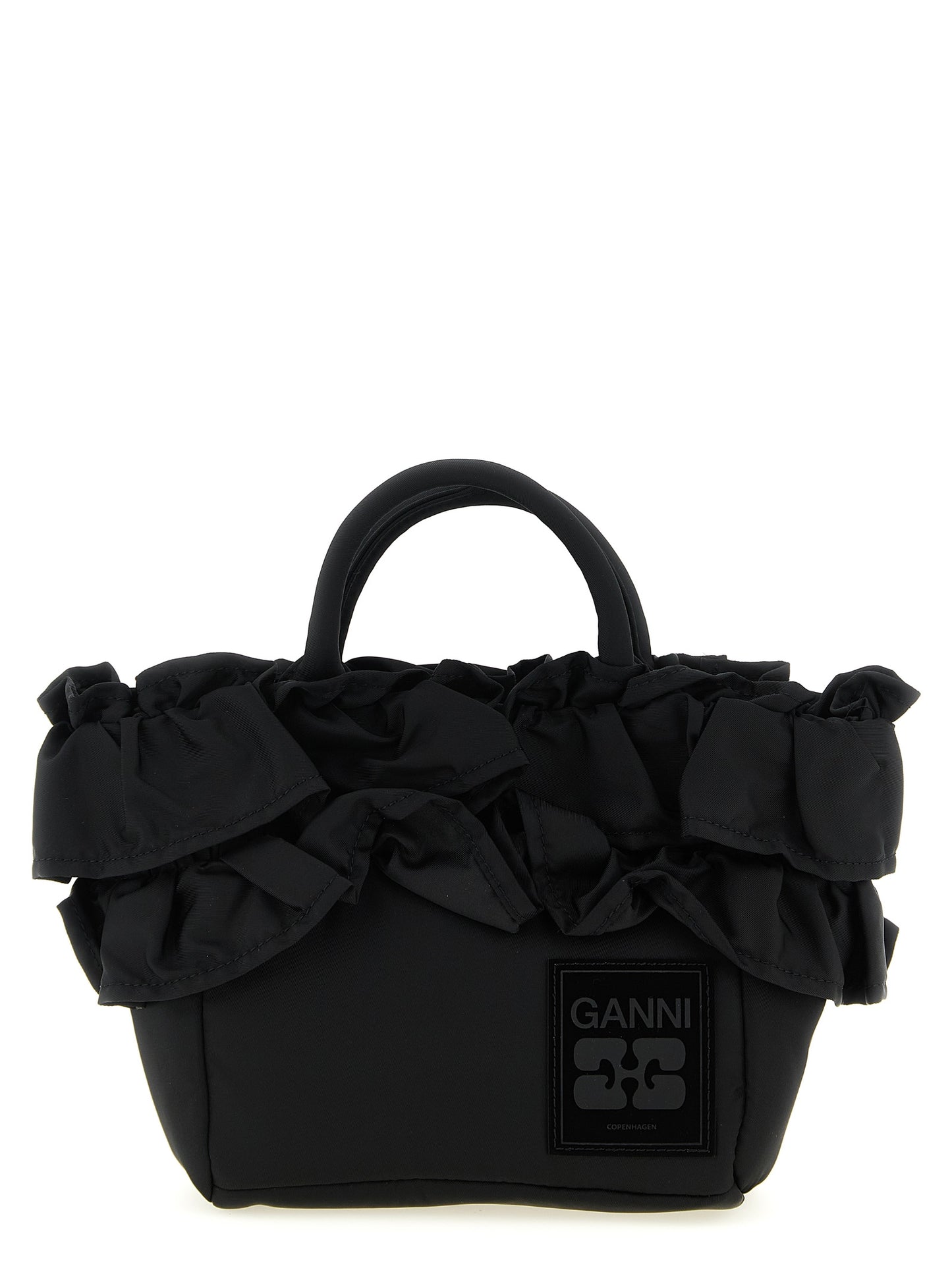 Ganni Mini Shopper Ruffle väska