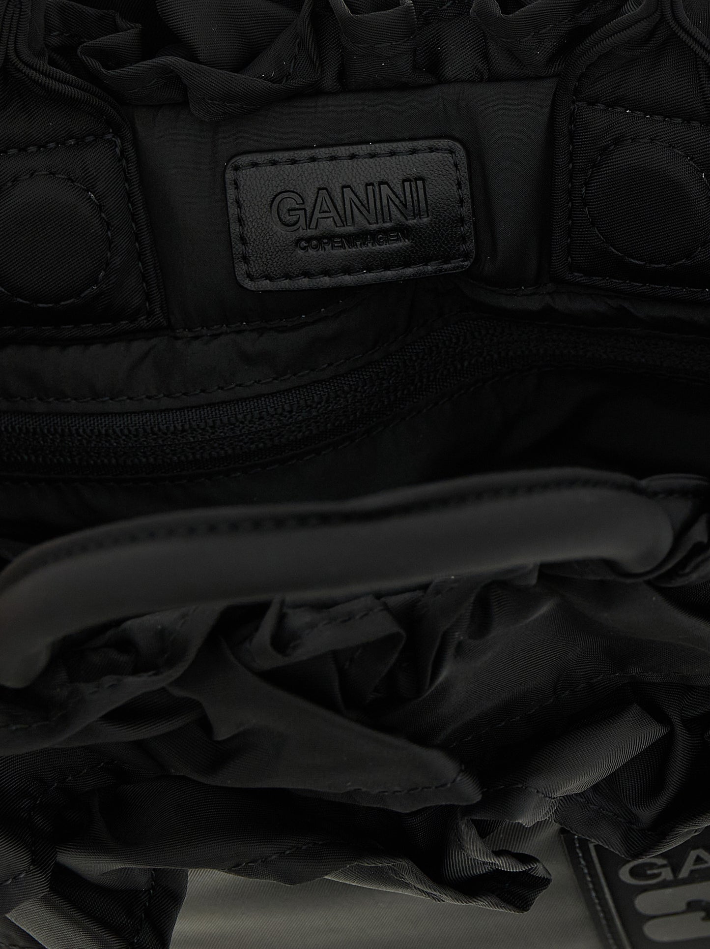 Ganni Mini Shopper Ruffle väska