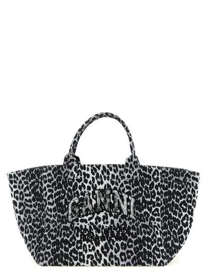 Ganni Leopard Sequin Xxl tote