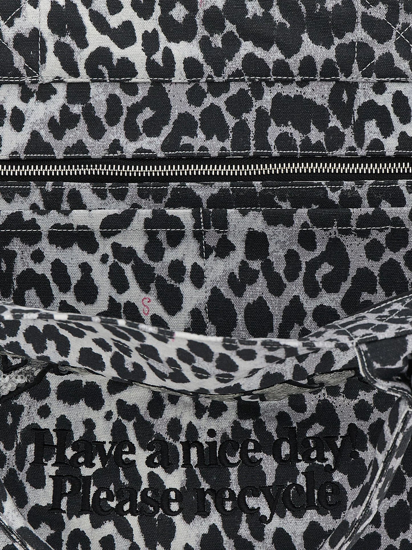 Ganni Leopard Sequin Xxl tote